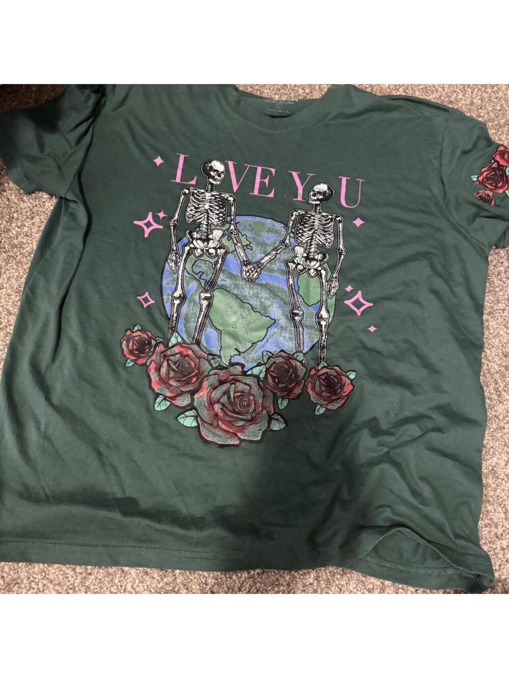 Men's Green and Multi Tshirt